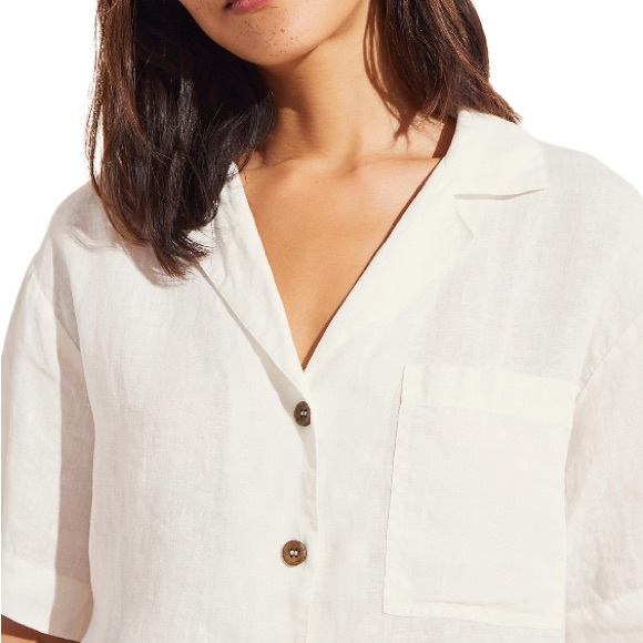 NWT Eberjey Garment Dyed Linen Short Set - Picture 3 of 5